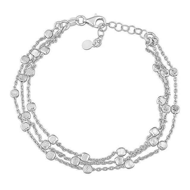 Stella Grace Sterling Silver Multistrand Chain Bracelet, Womens Product Image