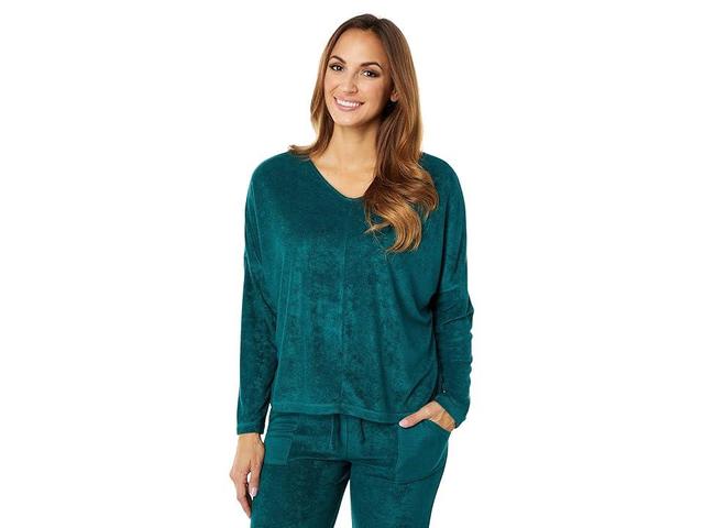 Honeydew Intimates Just Chillin Terry Cloth Sweatshirt (Spruce) Women's Pajama Product Image