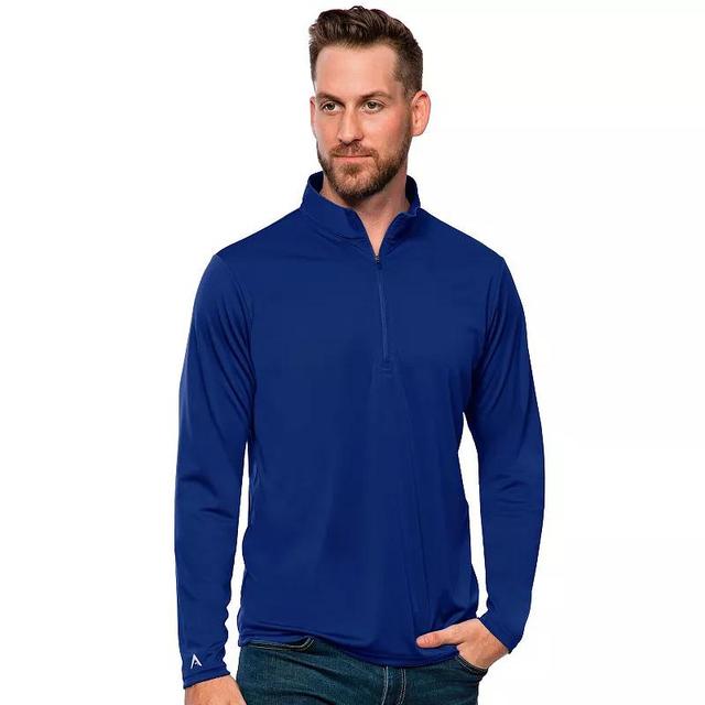 Mens Antigua Blank Tribute Quarter Zip Pullover Blue Product Image