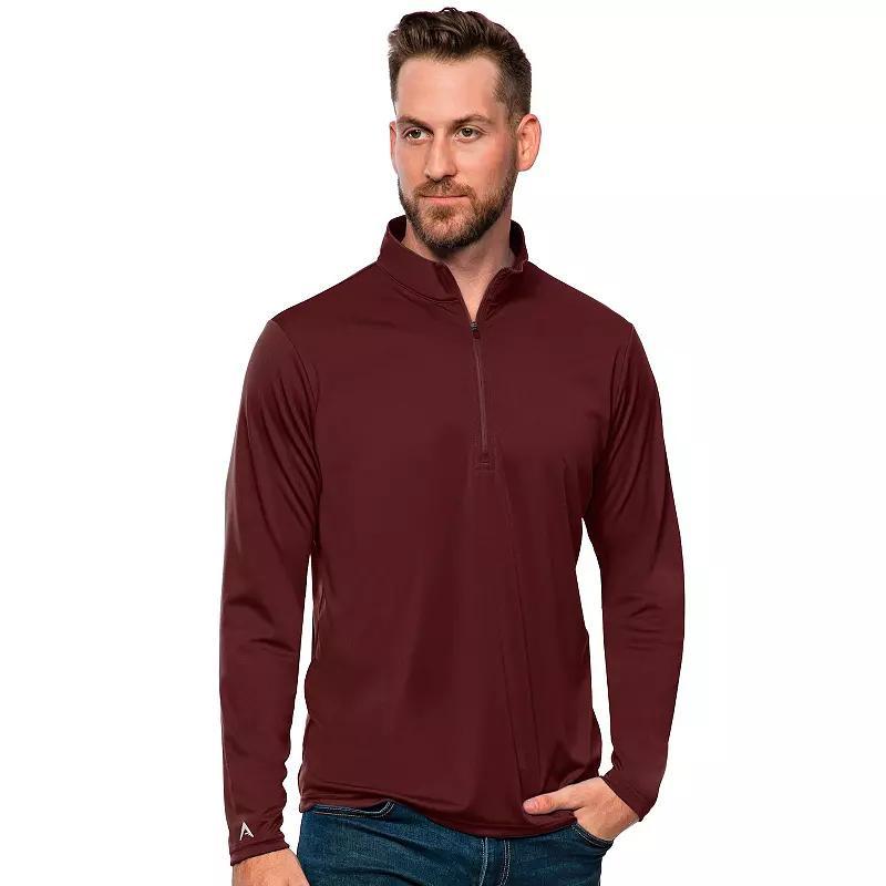 Mens Antigua Blank Tribute Quarter Zip Pullover Red Product Image