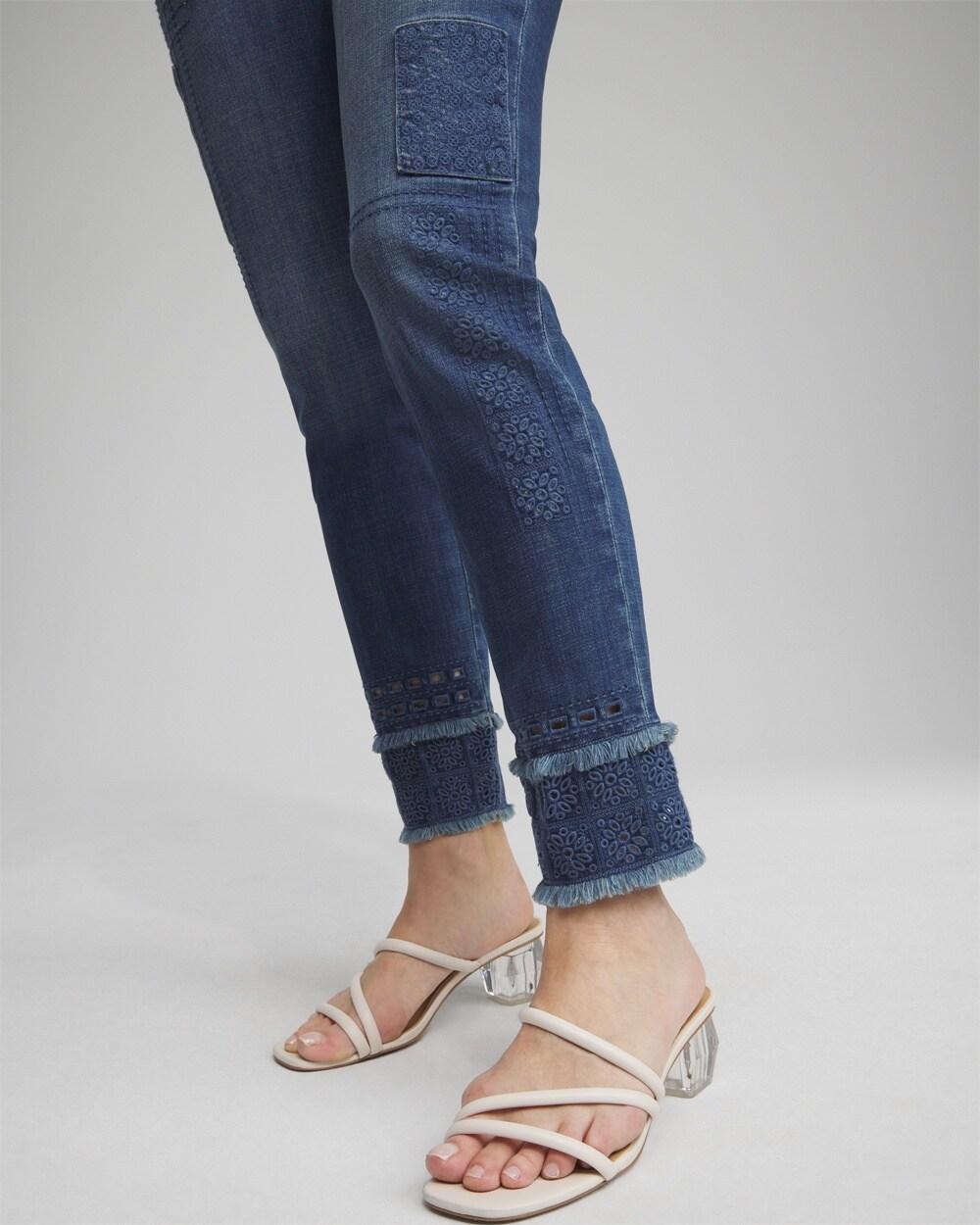 Girlfriend Double Fray Ankle Jeans Product Image