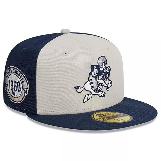 Mens New Era Cream/Navy Dallas Cowboys 2023 Sideline Historic 59FIFTY Fitted Hat Product Image