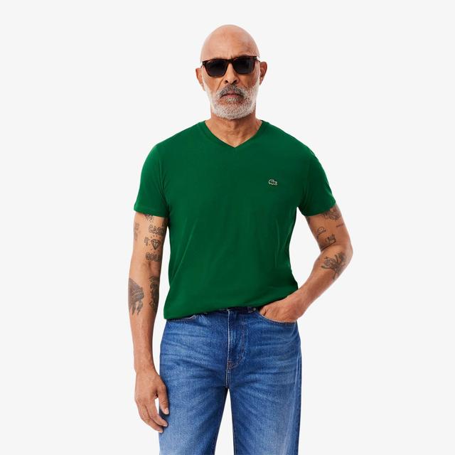 Lightweight Cotton Pima V Neck T-shirt Product Image