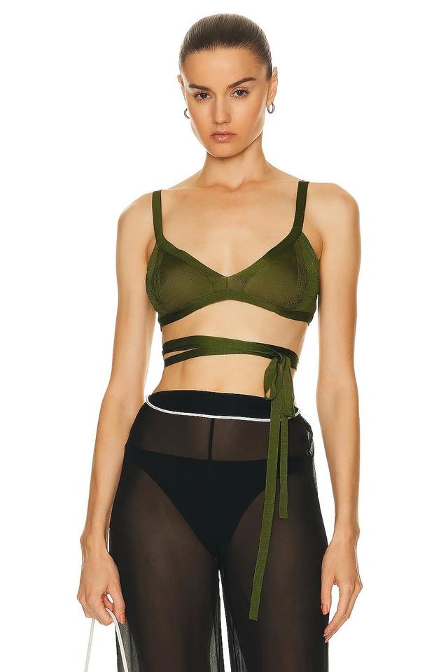 BODE Knit Bra Green. (also in L, M). Product Image