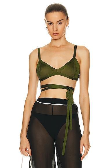 BODE Knit Bra Green. (also in L, S). Product Image