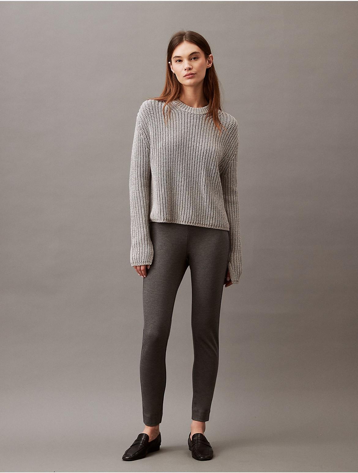 Calvin Klein Womens Solid Ponte Skinny Pants - Grey - XS product image