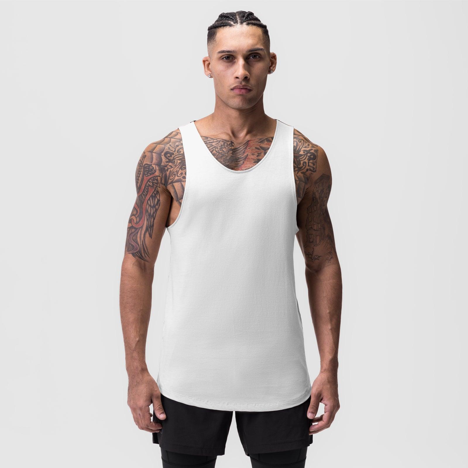 0808. Supima® Vented Tank - White Product Image