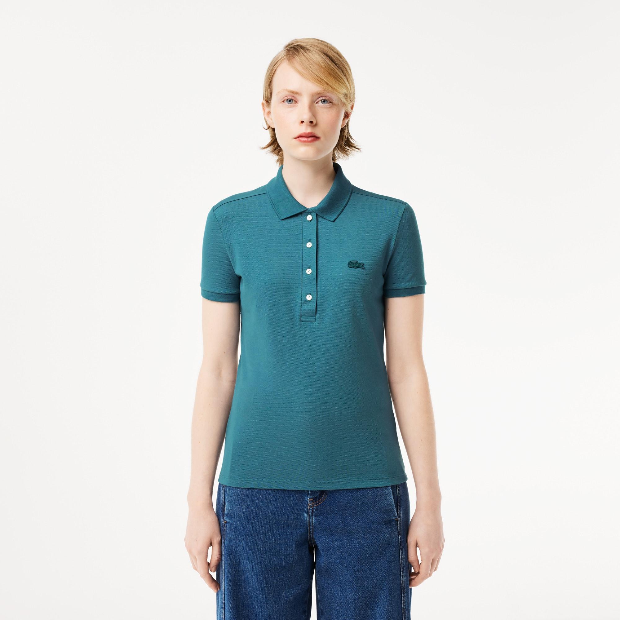 Women's L.12.D Slim Fit Stretch Mini Piqué Polo Product Image