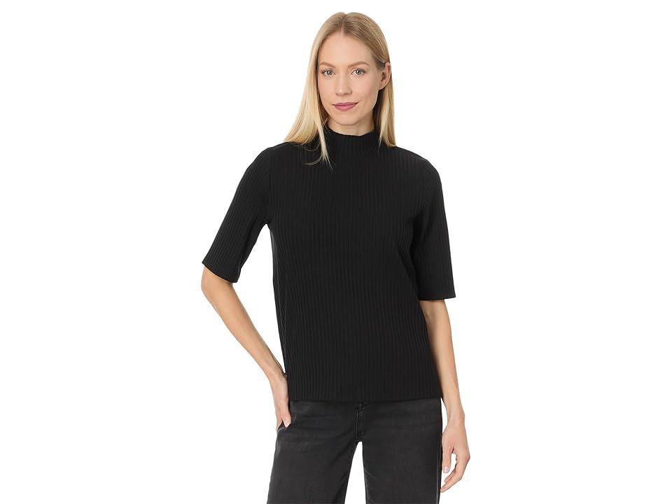 Eileen Fisher Mock Neck Elbow Sleeve Top Women's Clothing Product Image