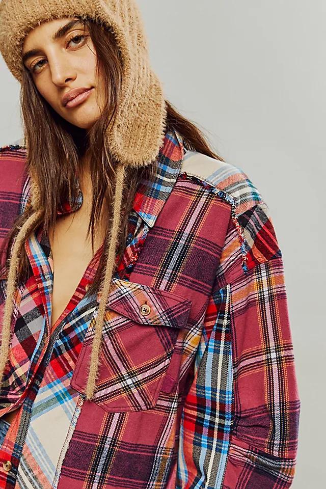 We The Free Patched Up Plaid Shirt Product Image