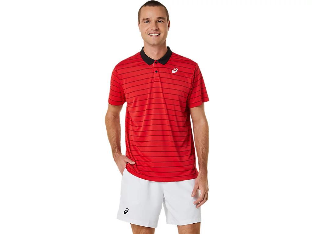 Mens Court Stripe Polo-Shirt Product Image