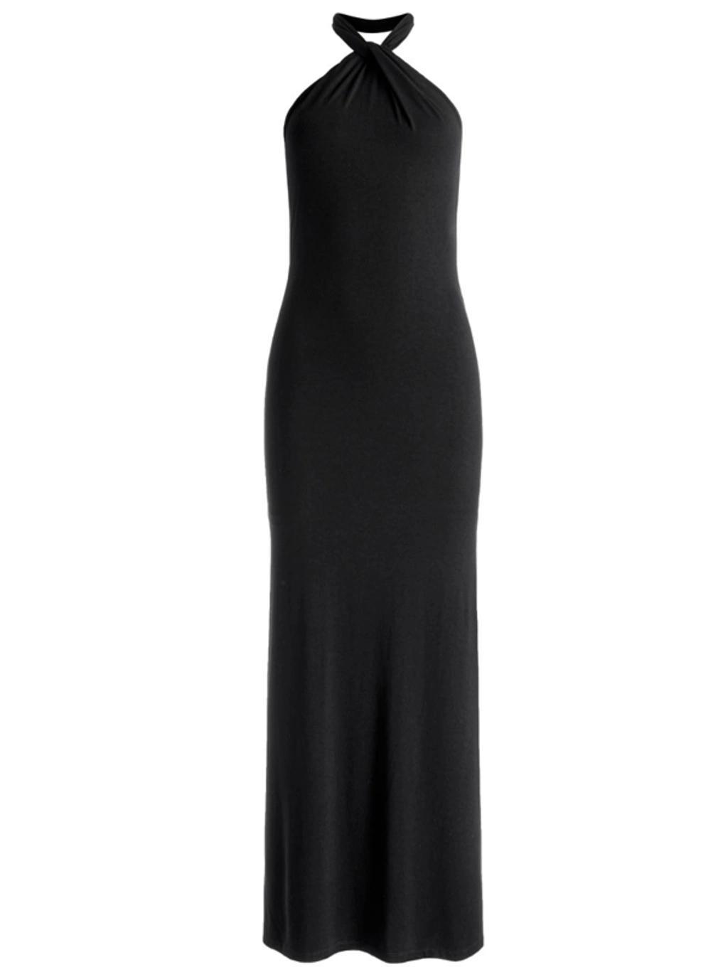 ALICE AND OLIVIA Amaya Neckholder-kleid In Black Product Image