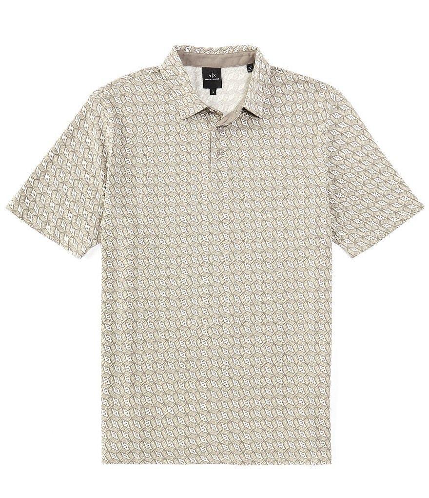 Armani Exchange Micro Logo Block Short Sleeve Polo Shirt Product Image