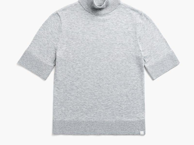 Nickel Grey Heather Women’s Atlas Air Short Sleeve Mockneck Product Image