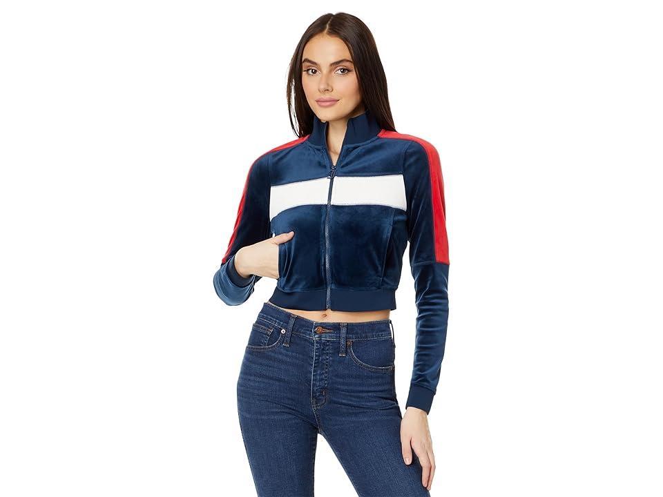 Juicy Couture Moto Color-Block Track Jacket (Regal ) Women's Clothing Product Image