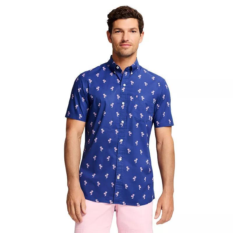 Mens IZOD Classic Breeze Printed Short Sleeve Button-Down Shirt Product Image