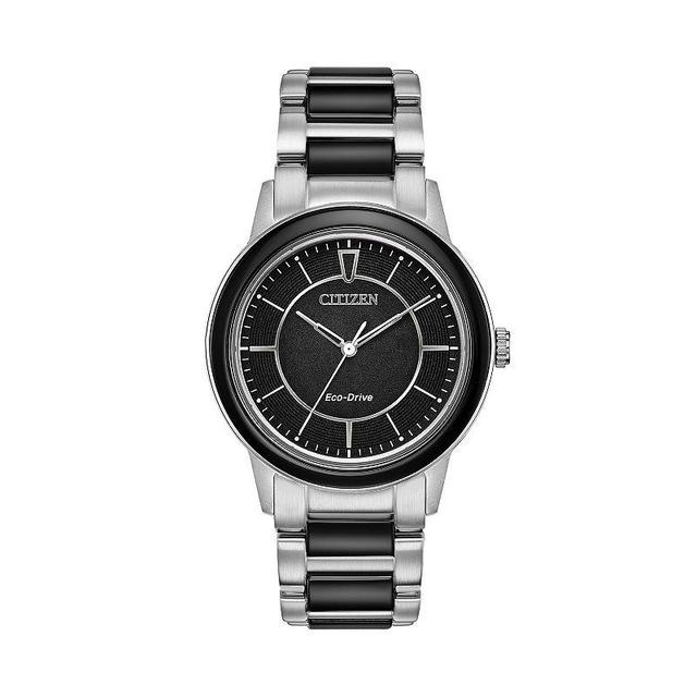 Citizen Eco-Drive Womens Chandler Black Ceramic Link Watch - EM0741-51E Two Tone Product Image