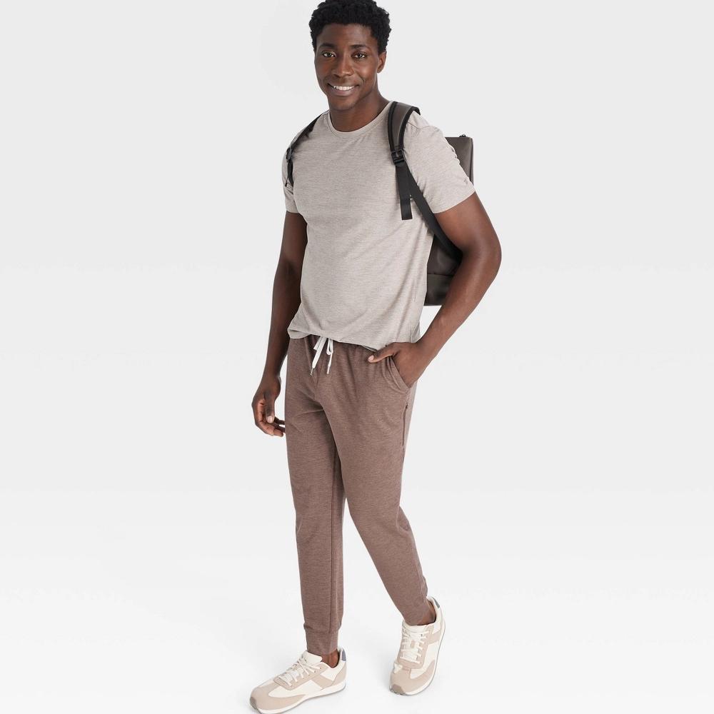 Mens Soft Stretch Jogger Pants - All In Motion Ceramic Brown L Product Image