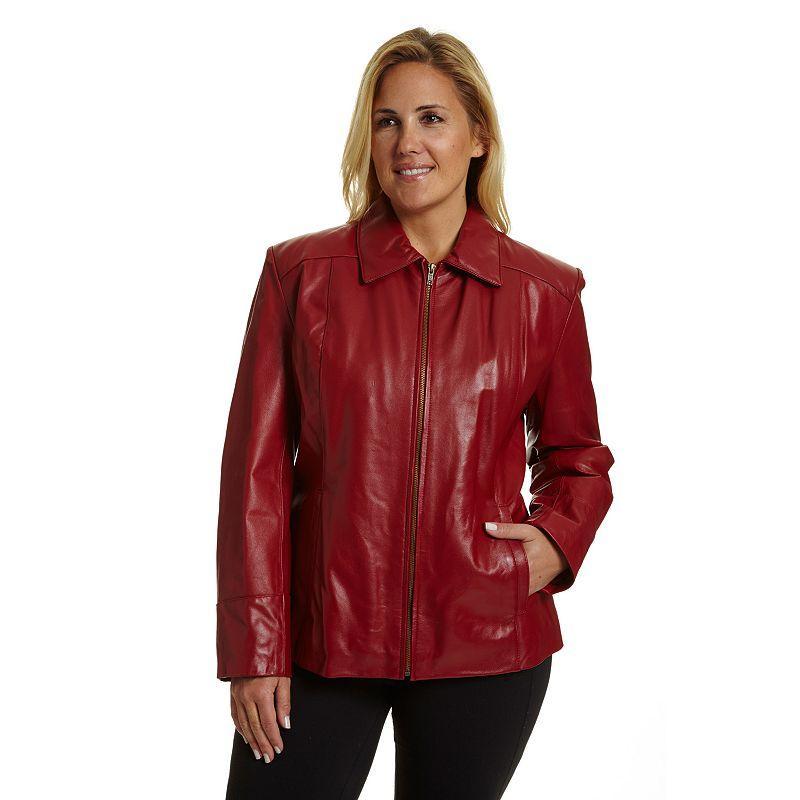 Plus Size Excelled Leather Scuba Jacket, Womens Product Image