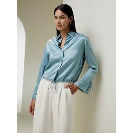 Silk Blouse with Drawstring Product Image