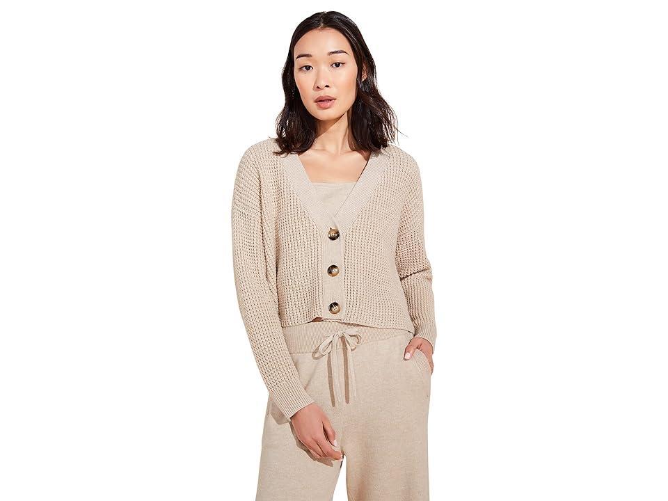 Eberjey Recycled Sweater - The Cropped Cardigan (Oat) Women's Sweater Product Image