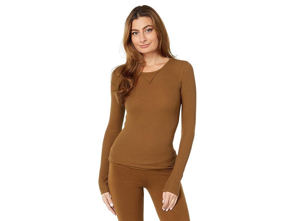 Hard Tail Long Sleeve Vintage Tee (Cognac) Women's Clothing product image