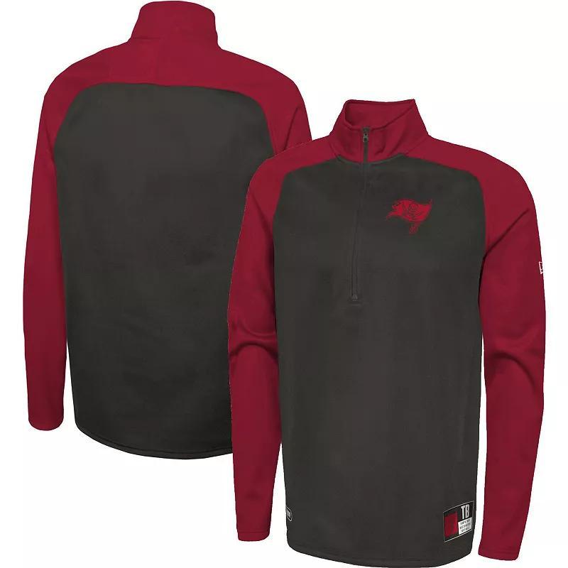 Mens New Era Tampa Bay Buccaneers Combine Authentic O-Line Raglan Half-Zip Jacket Product Image