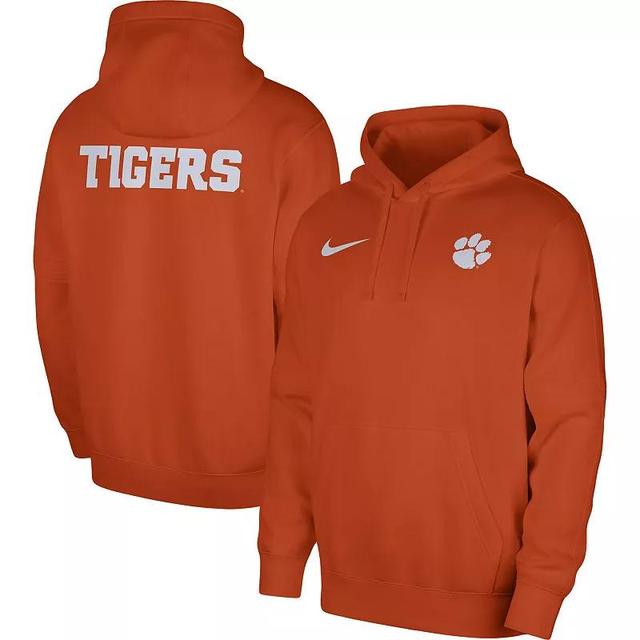 Mens Nike Clemson Tigers Club Pullover Hoodie Product Image