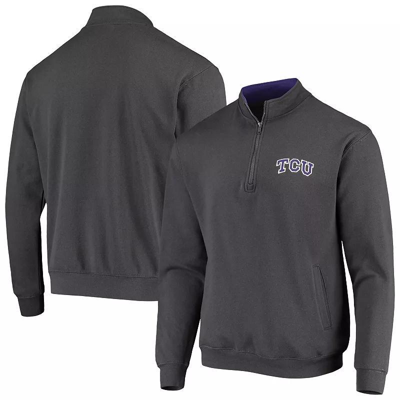 Mens Colosseum Charcoal TCU Horned Frogs Tortugas Logo Quarter-Zip Jacket Product Image