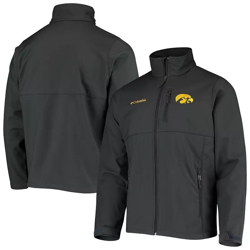 Mens Columbia Charcoal Iowa Hawkeyes Collegiate Ascender Full-Zip Softshell Jacket Product Image