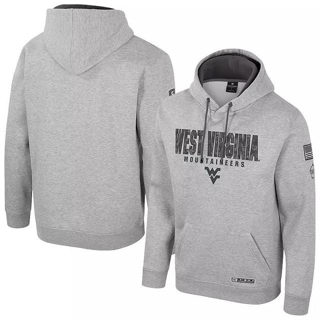 Mens Colosseum Heather Gray West Virginia Mountaineers Oorah OHT Military Appreciation Pullover Hoodie Product Image