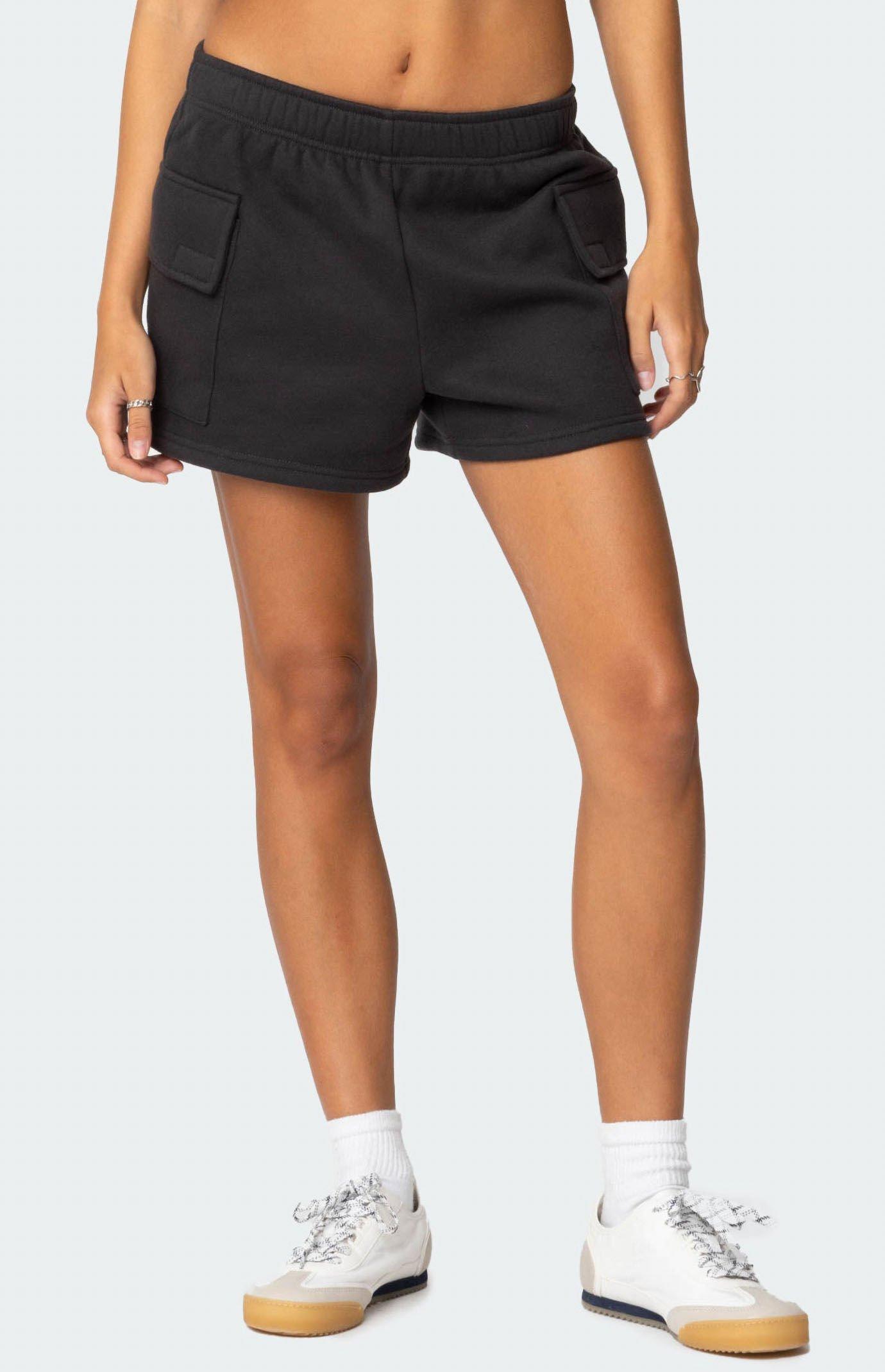 Edikted Women's Garnet Cargo Sweat Shorts Product Image