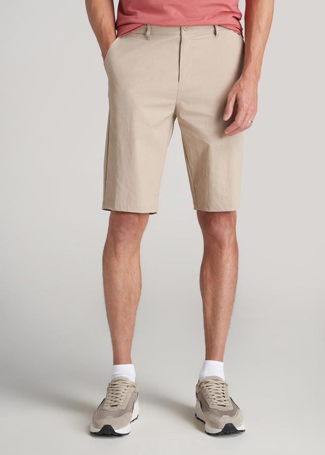 Premium Hybrid Shorts for Tall Men in Clay Male Product Image