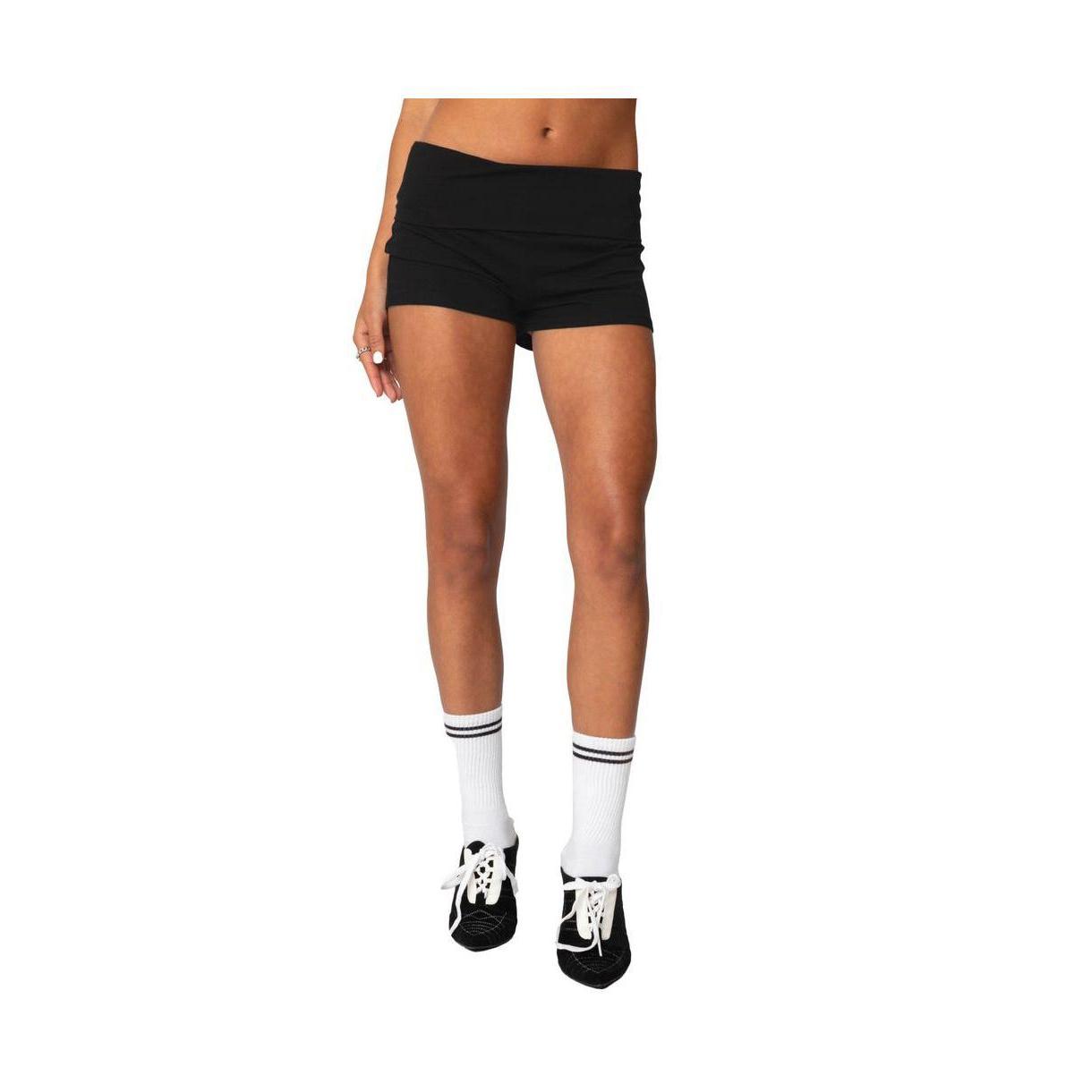 Edikted Womens Meg Fold Over Shorts Product Image