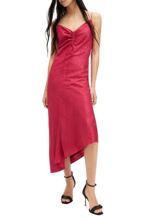 AllSaints Alexia Heart Jacquard Asymmetric Slipdress Product Image