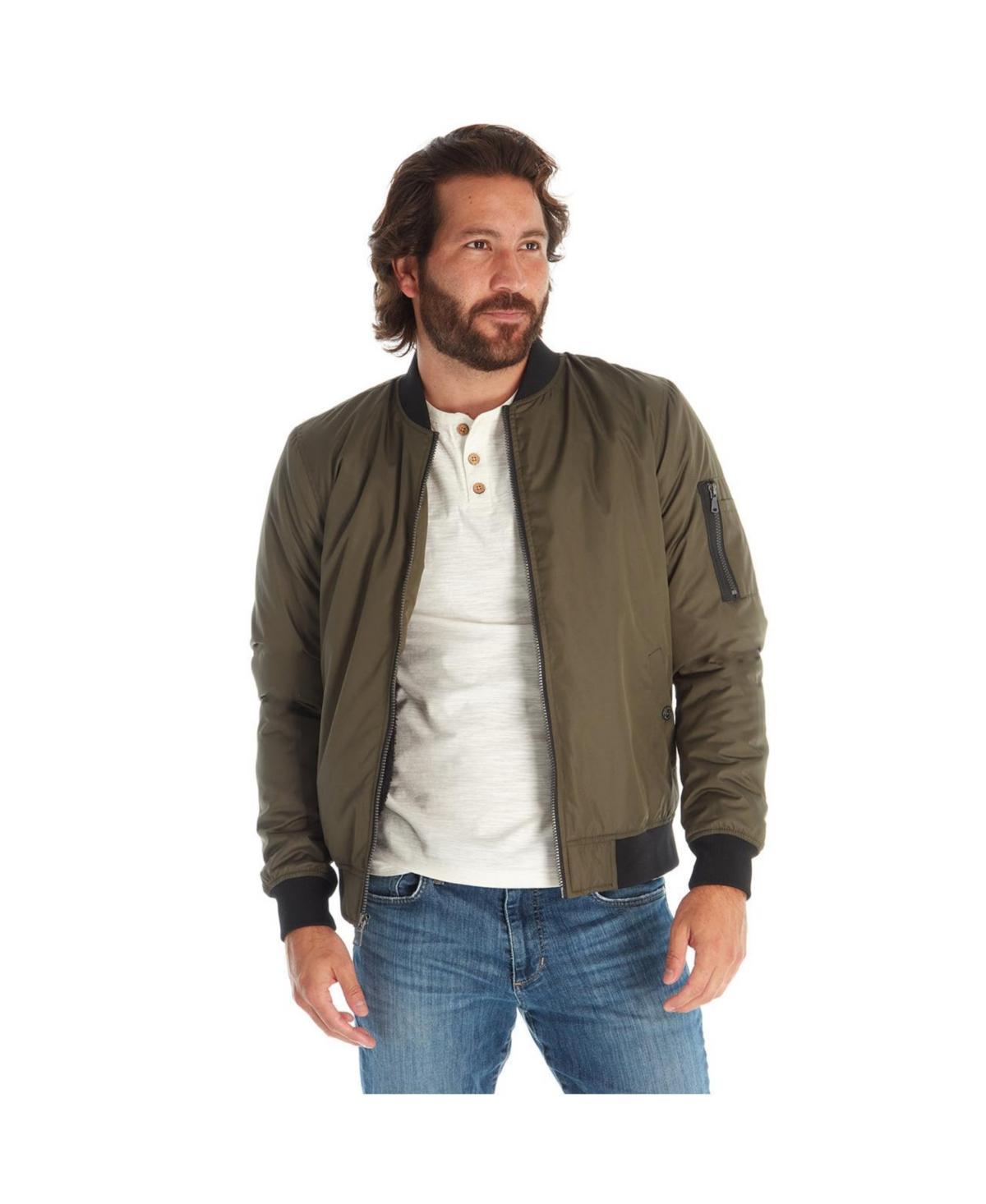 Px Mens Classic Faux Fur Lined Bomber Jacket Product Image