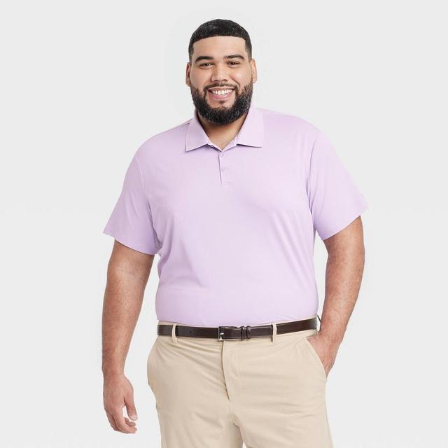 Mens Big Textured Polo Shirt - All In Motion Lilac Purple 2XL Product Image