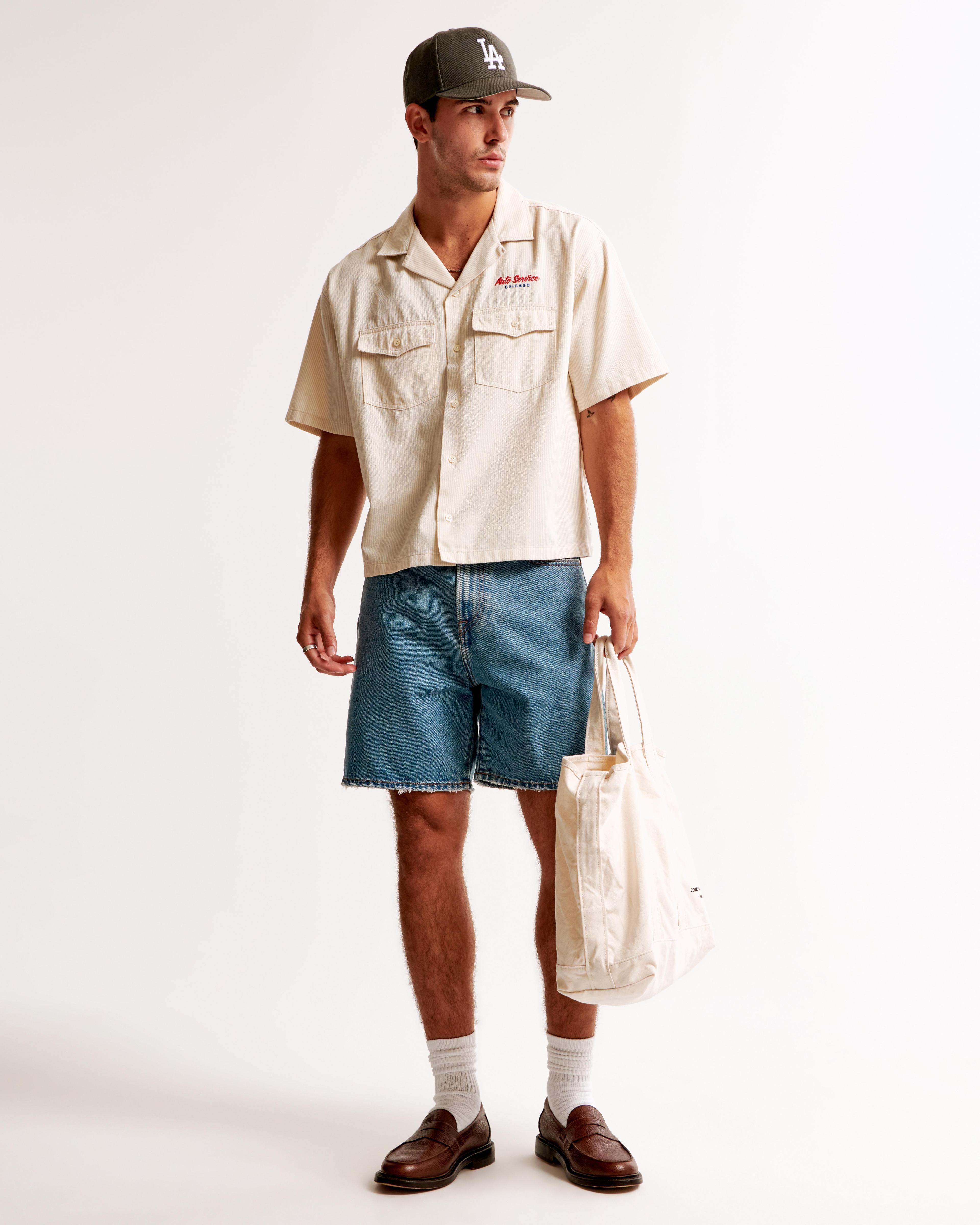 Loose Denim Short Product Image