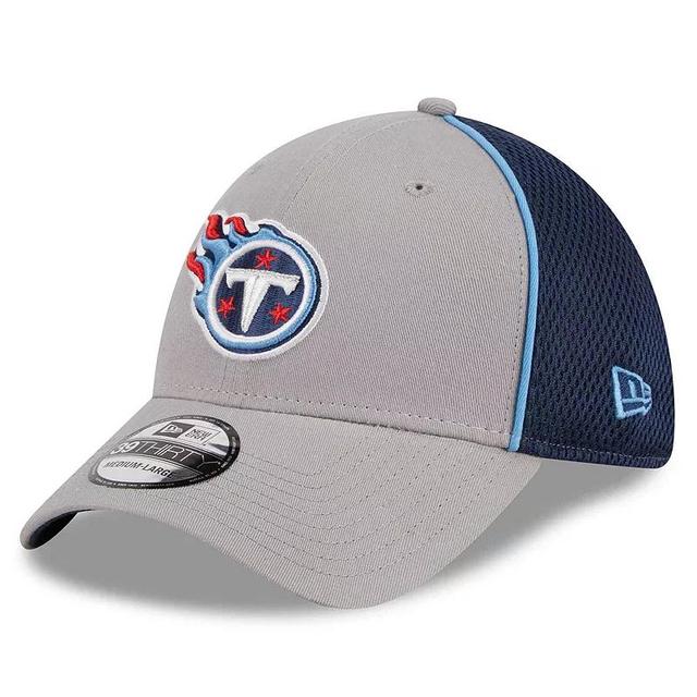 Mens New Era Gray Tennessee Titans Pipe 39THIRTY Flex Hat Product Image