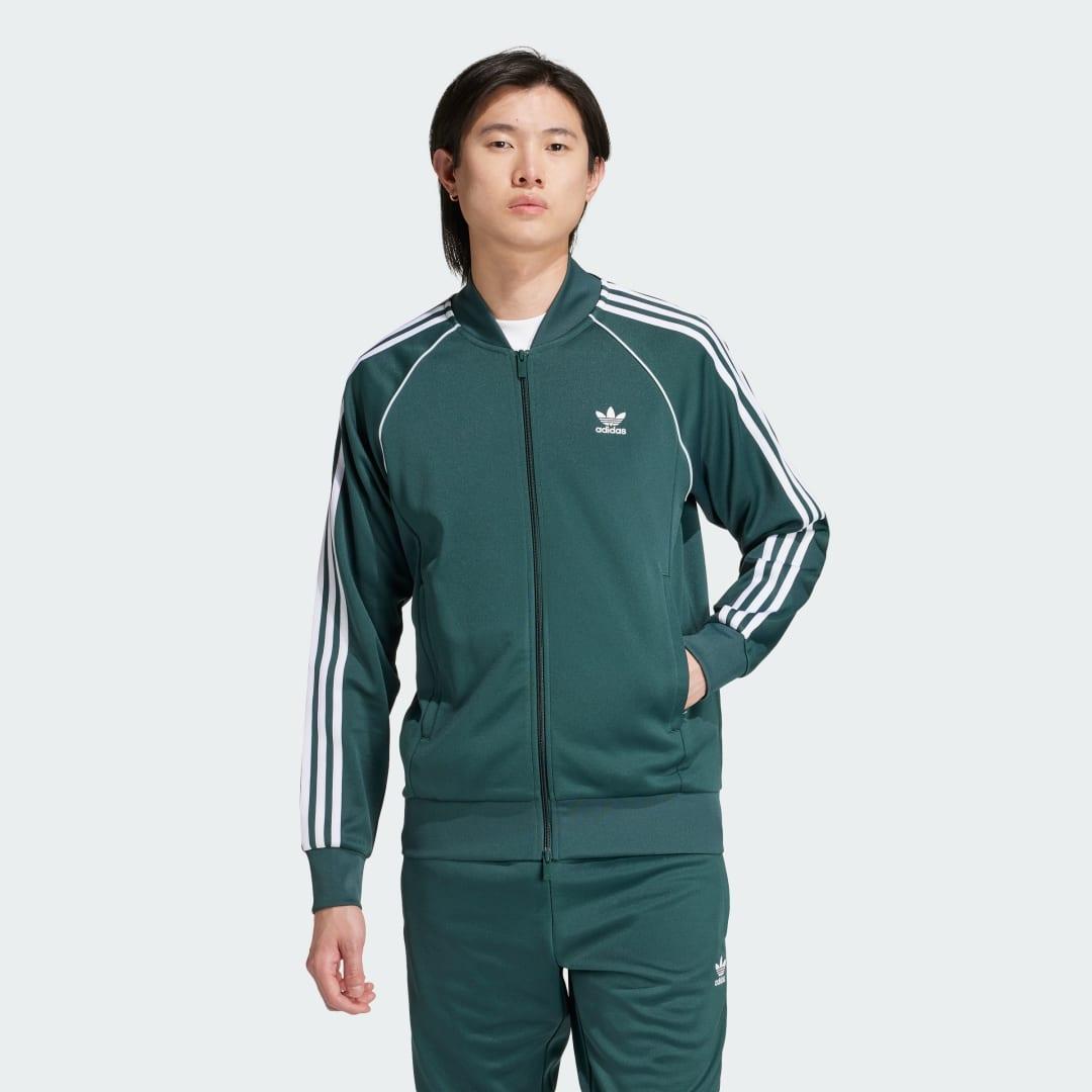 adidas Adicolor Classics SST Track Jacket Semi Green Spark S Mens Product Image