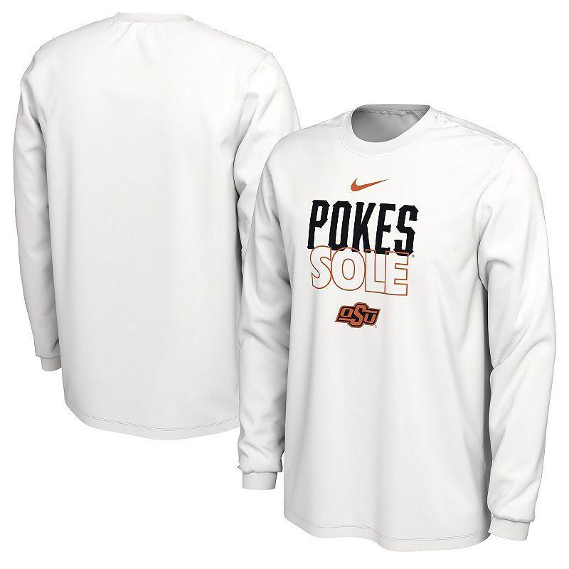 Nike Oklahoma State Cowboys 2023 On Court Bench Long Sleeve T-Shirt, Mens Product Image