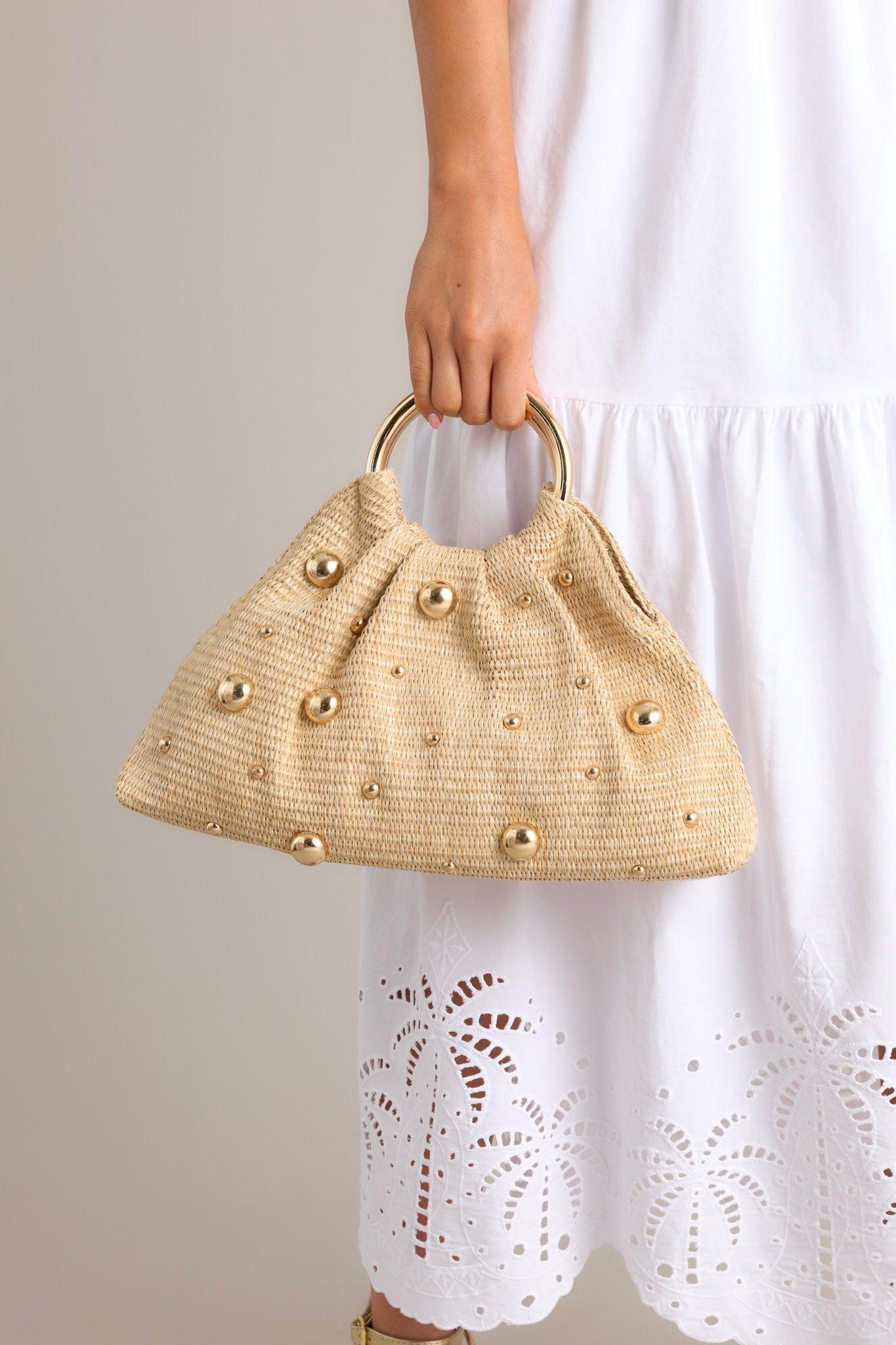 Seaside Sway Natural Rattan Clutch Product Image