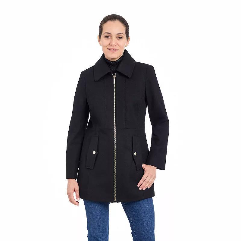 Womens London Fog Zip Front Wool Coat Product Image