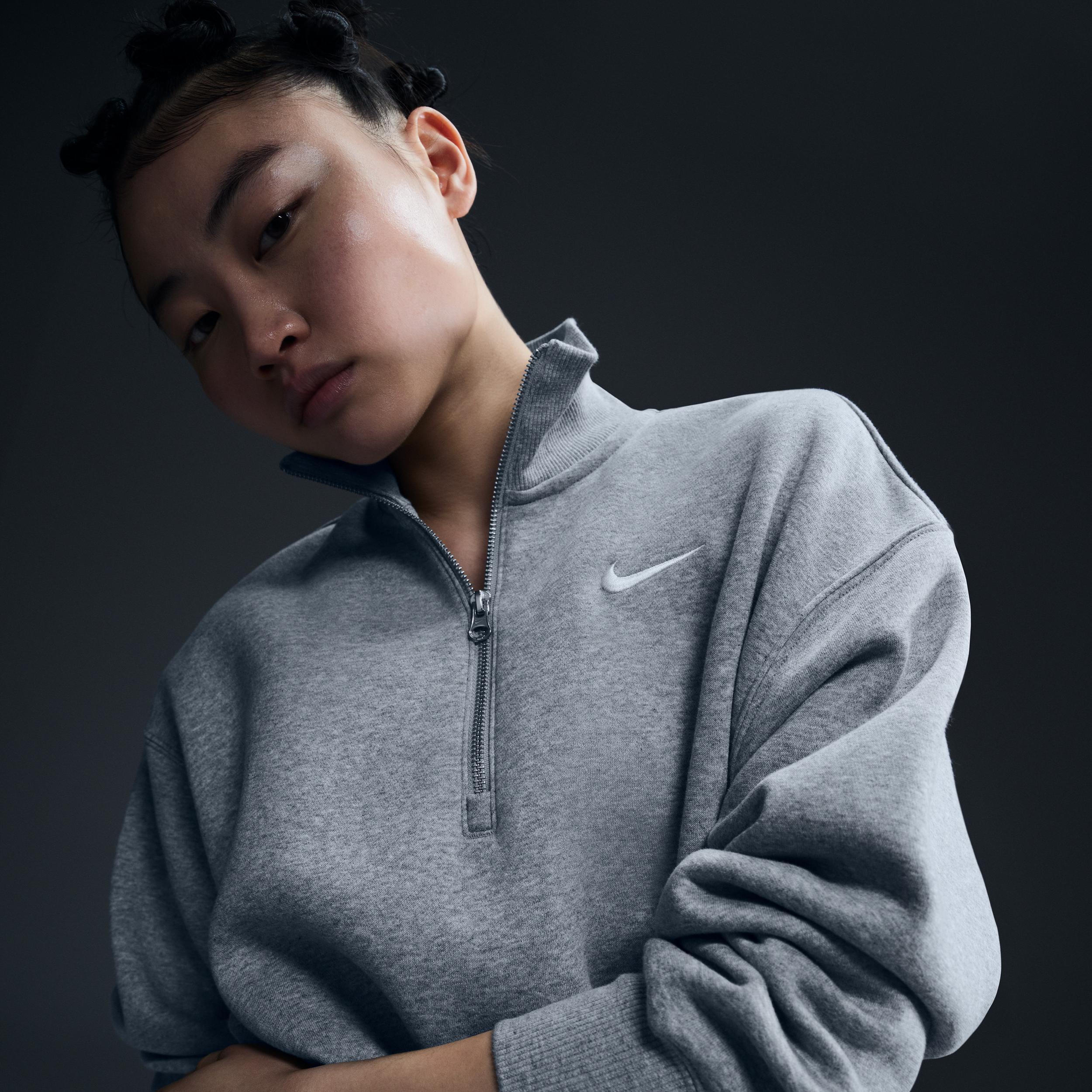 Women's Nike Sportswear Phoenix Fleece 1/2-Zip Cropped Sweatshirt Product Image