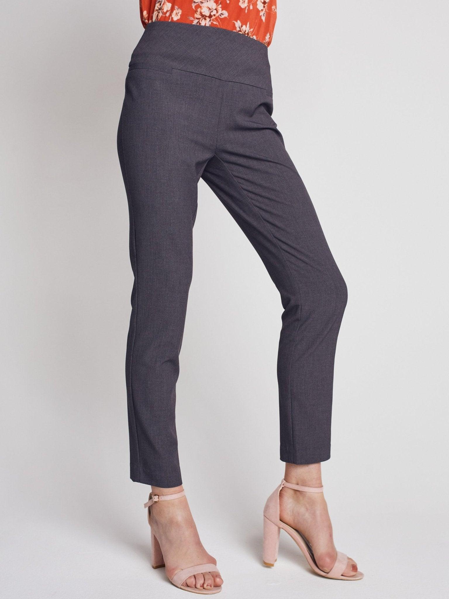 Roz & Ali Secret Agent Pants with Slim Leg & Wide Waistband - Petite Product Image