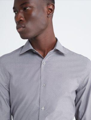 Refined Cotton Dot Slim Button-Down Shirt product image