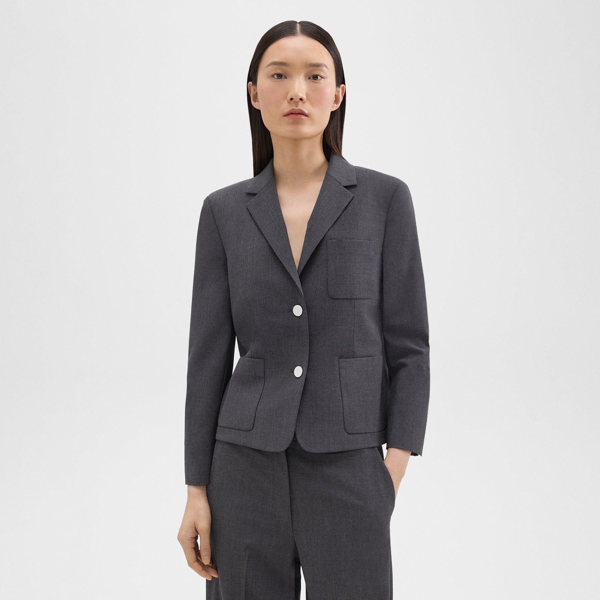 Good Wool Boxy Patch Pocket Blazer | Theory Product Image