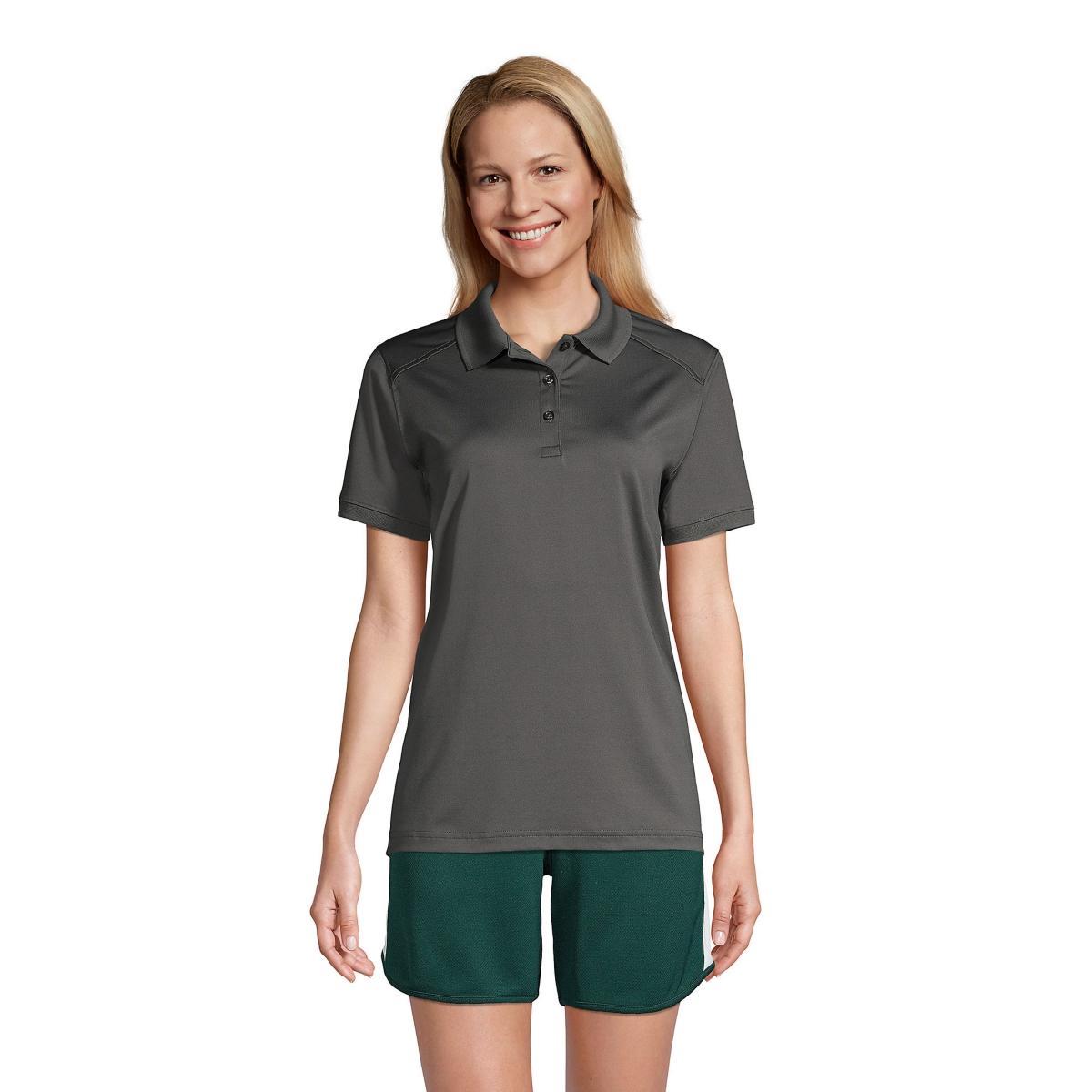 Womens Lands End Short Sleeve Rapid Dry Polo Shirt Product Image