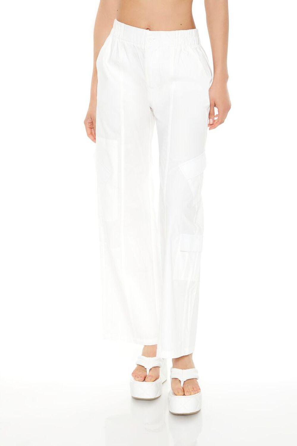 Mid-Rise Straight-Leg Cargo Pants | Forever 21 Product Image