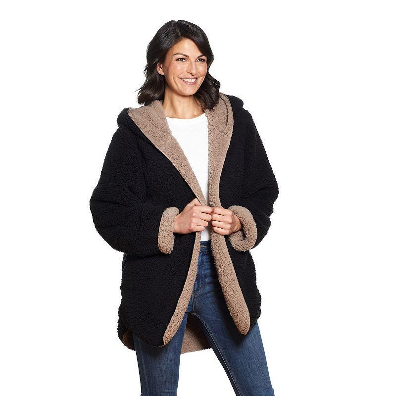 Womens Weathercast Reversible Open-Front Sherpa Jacket Product Image